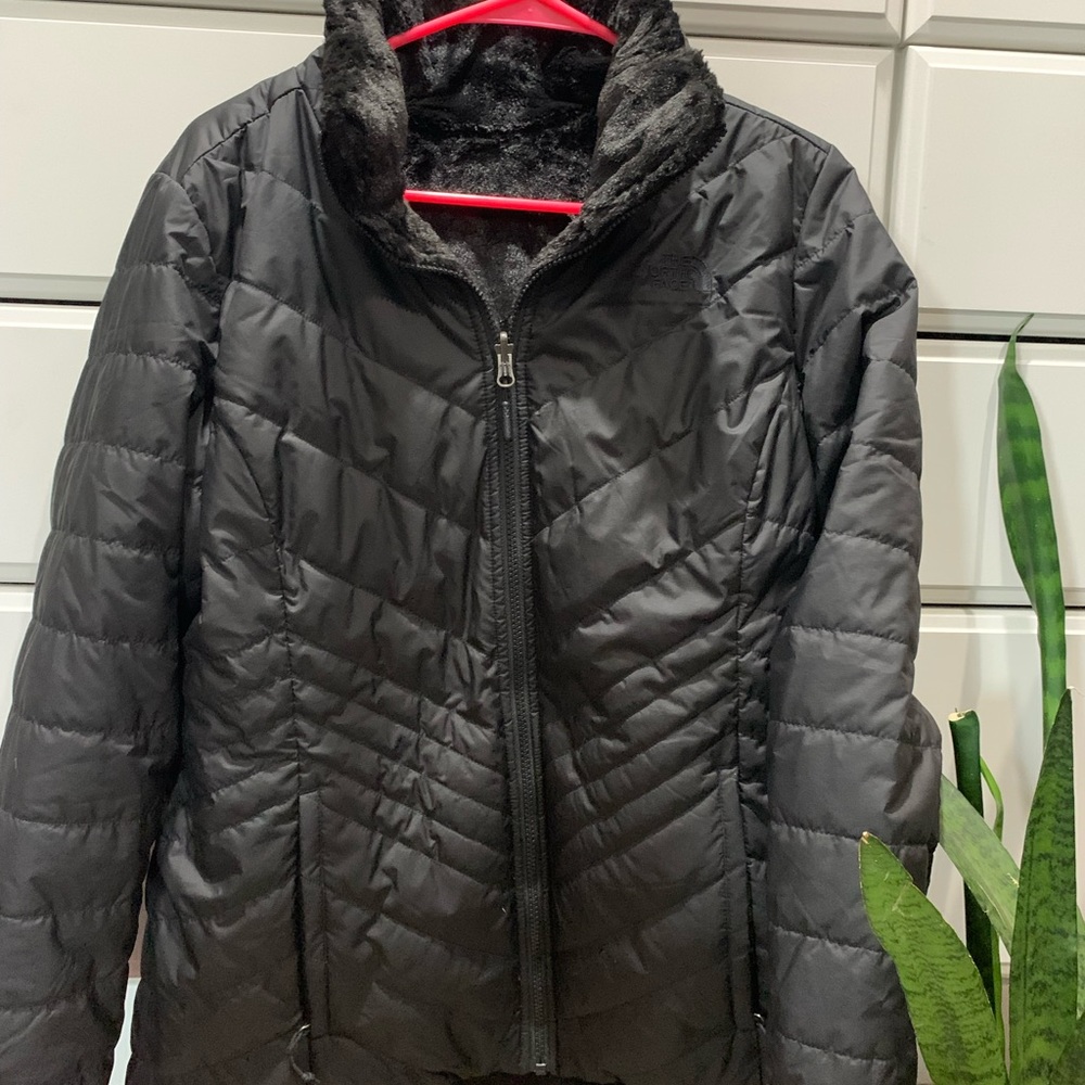 Black reversible North face jacket